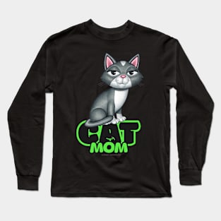 Cat Mom Long Sleeve T-Shirt